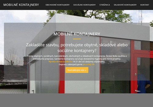 Webové stránky mobilné kontajnery